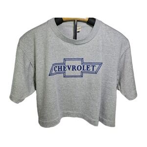 Vintage 90s Screen Stars Cropped Graphic T Shirt Womens XL 1990's Chevrolet